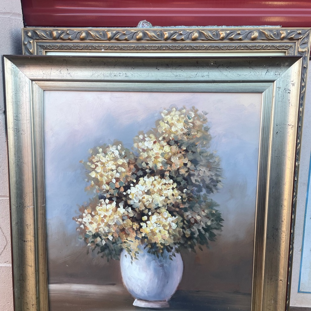 Floral Painting in Gold Frame